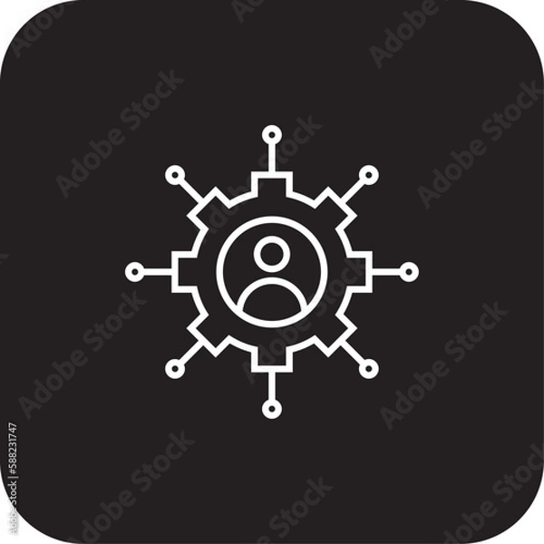Fototapeta Cooperation Teamwork and Management icon with black filled line style. team, partnership, agreement, meeting, relationship, organization, social. Vector illustration