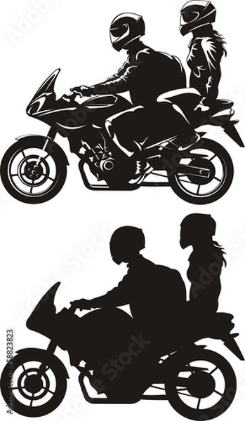 Obraz couple on motorcycle