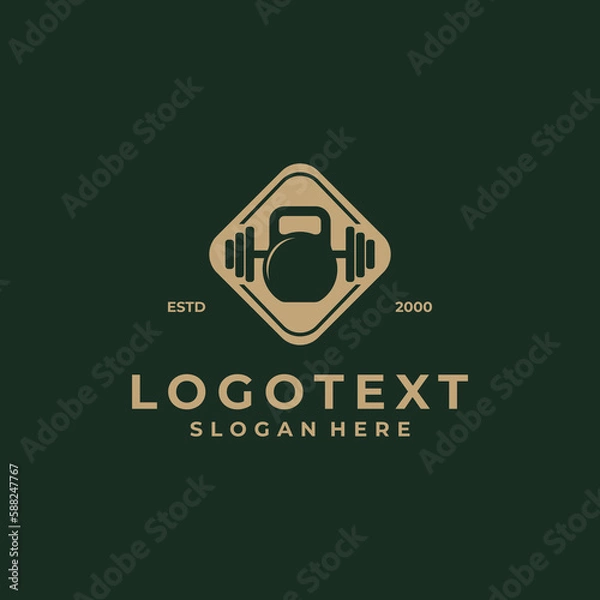 Obraz awesome gym logo design