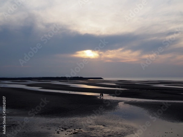 Obraz 夕暮れの海岸