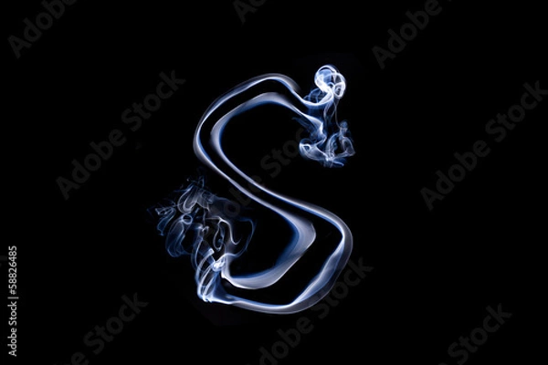 Obraz Big smoke letter S