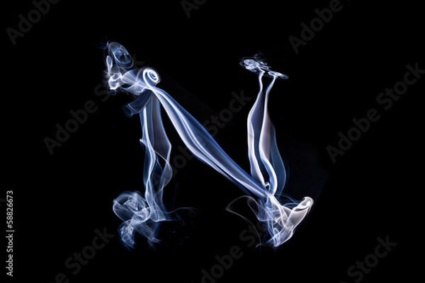 Obraz Duża litera dymna N.