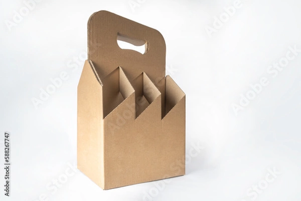 Obraz wine bottle box, wine packaging paper box