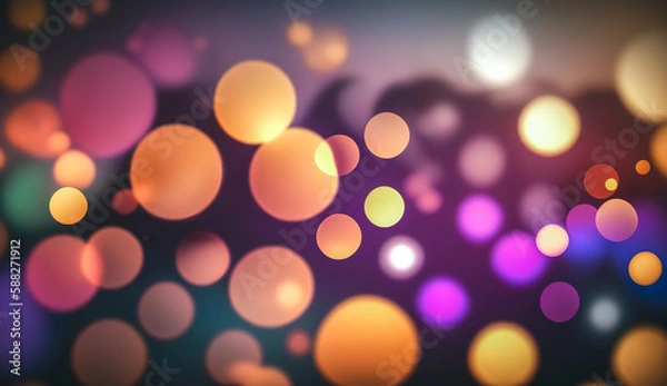 Fototapeta Abstract background with balls of different colors, generative AI.