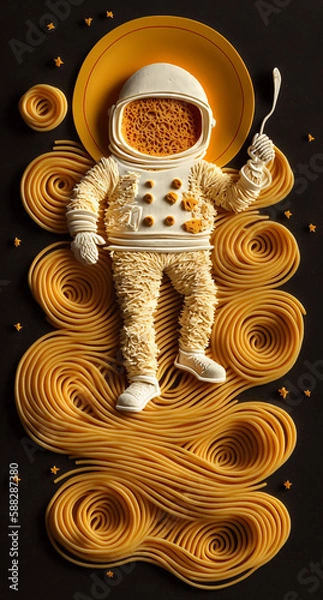 Obraz Astronaut in a spaghetti world