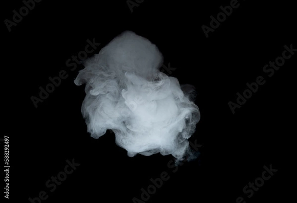 Obraz Round smoke form on a black background
