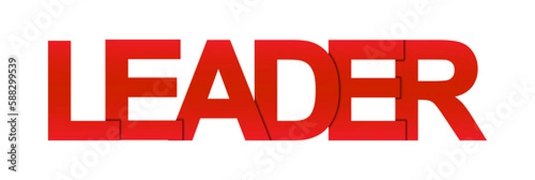 Fototapeta LEADER. Color colorful banners, gradient color, lower-case letters