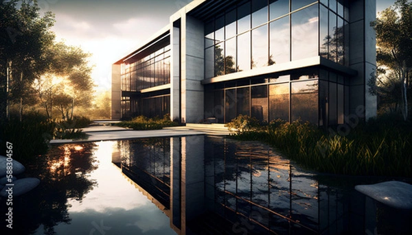 Fototapeta building in the city generative ai
