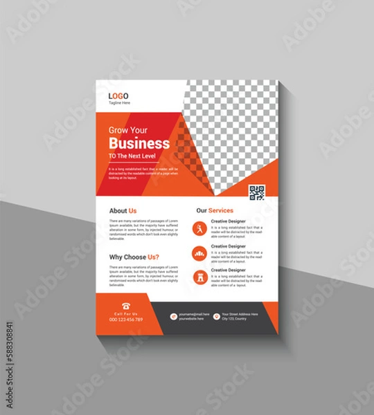 Obraz Modern and Simple Business Flyer Template Design