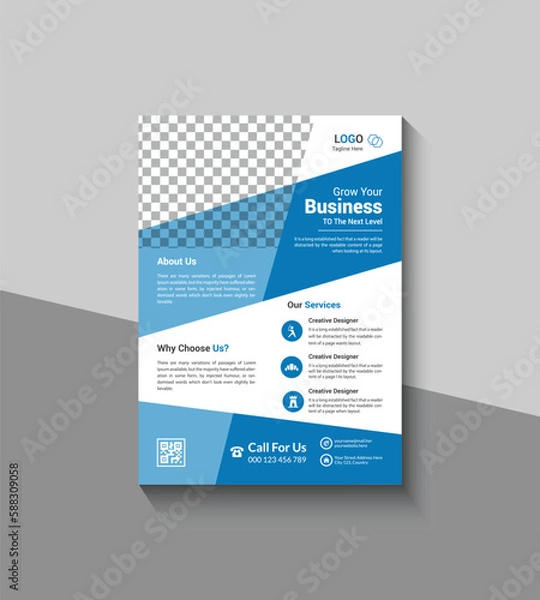 Obraz Modern and Simple Business Flyer Template Design