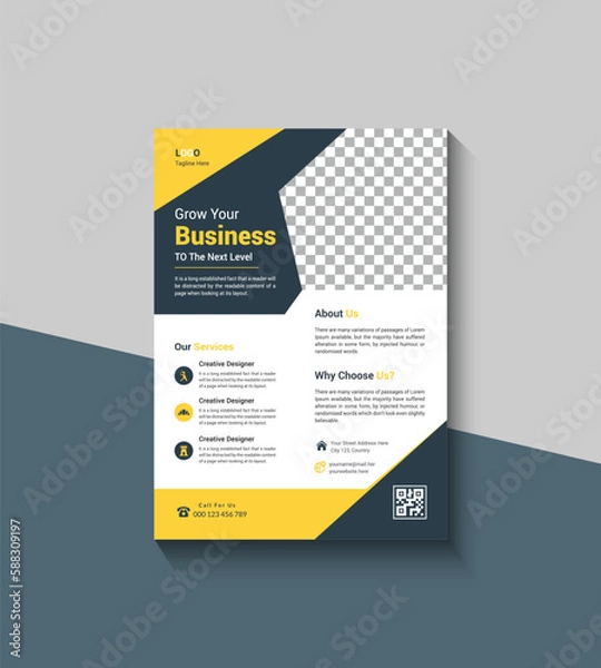 Obraz Modern and Simple Business Flyer Template Design