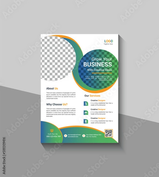 Obraz Modern and Simple Business Flyer Template Design