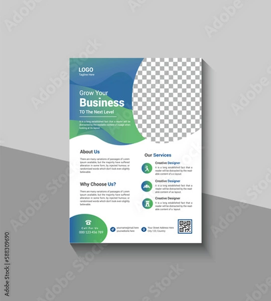 Obraz modern business flyer template design