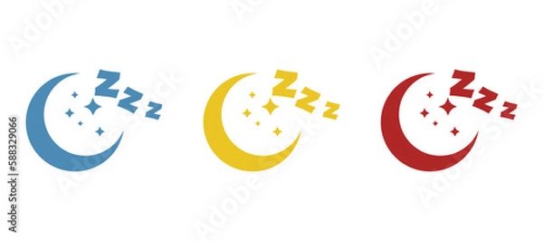 Obraz icon of the moon, sleep, vector illustration