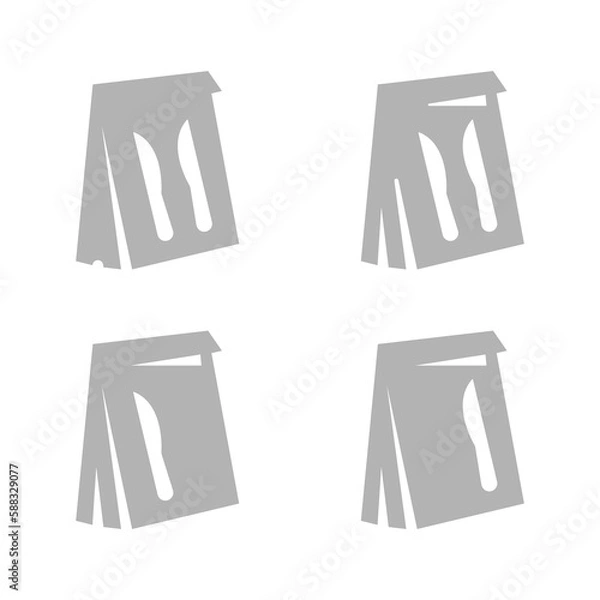 Fototapeta serving icon on a white background, vector illustration
