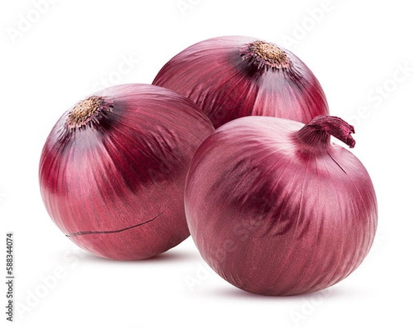 Fototapeta Three red onion