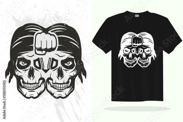 Obraz Modern t shirt design vector template with random graphics