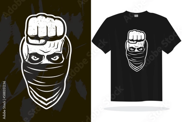 Obraz Modern t shirt design vector template with random graphics