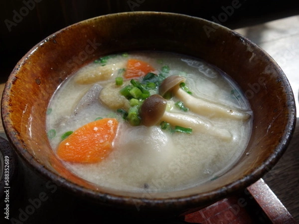 Obraz 野菜たっぷりの味噌汁