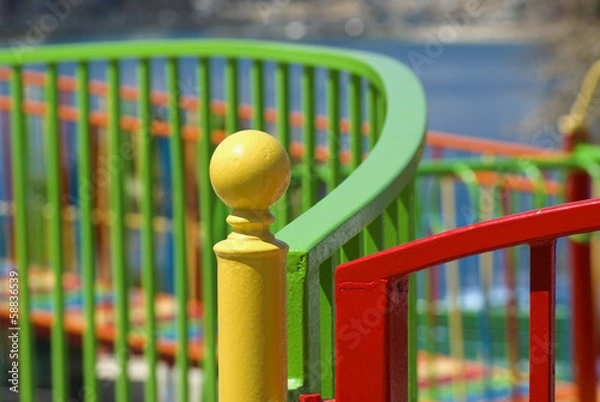 Fototapeta Multi colored fence