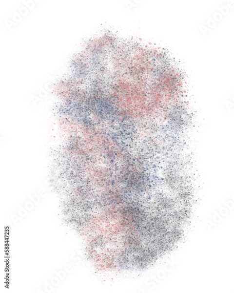 Obraz pale splatters, red and blue watercolor spots, splattered background