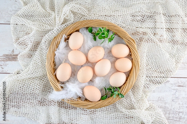Obraz eggs in a basket