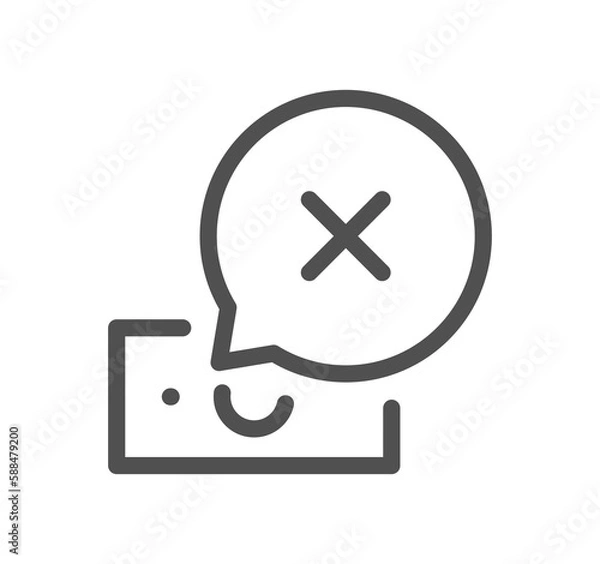 Fototapeta Reject related icon outline and linear symbol.	
