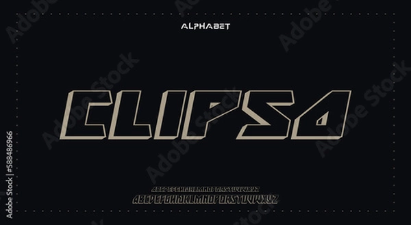Fototapeta clips Abstract Fashion Best font alphabet. Minimal modern urban fonts for logo, brand, fashion, Heading etc. Typography typeface uppercase lowercase and number. vector illustration full Premium look