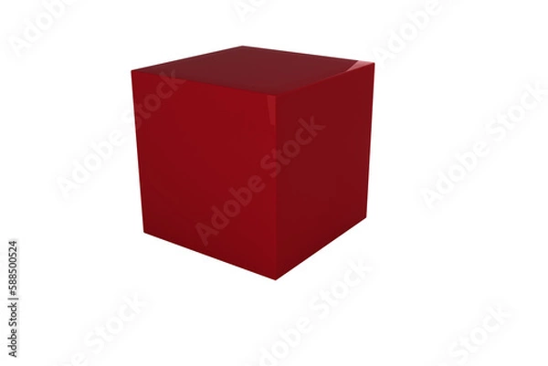 Obraz Red blank cube