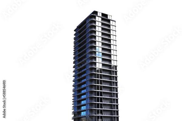 Obraz 3d image of office buildings 