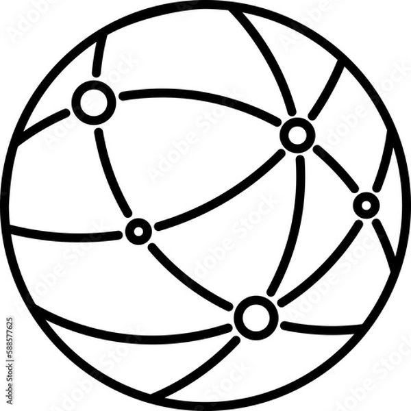 Fototapeta world wide web icon, line icon style, internet website address symbol vector stock.