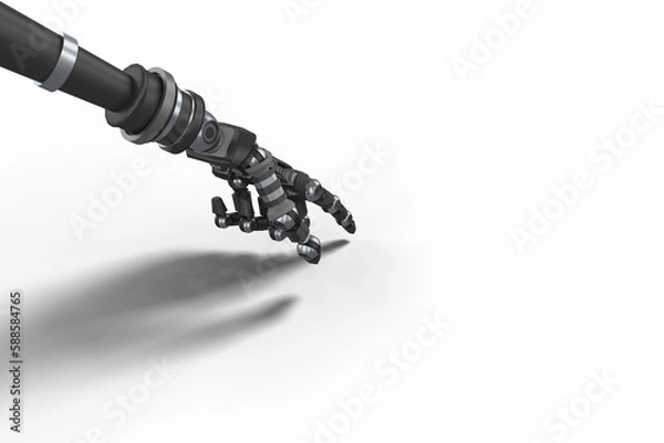 Fototapeta Szary ramię robota wskazujące