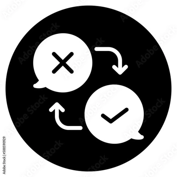 Obraz decision making glyph icon