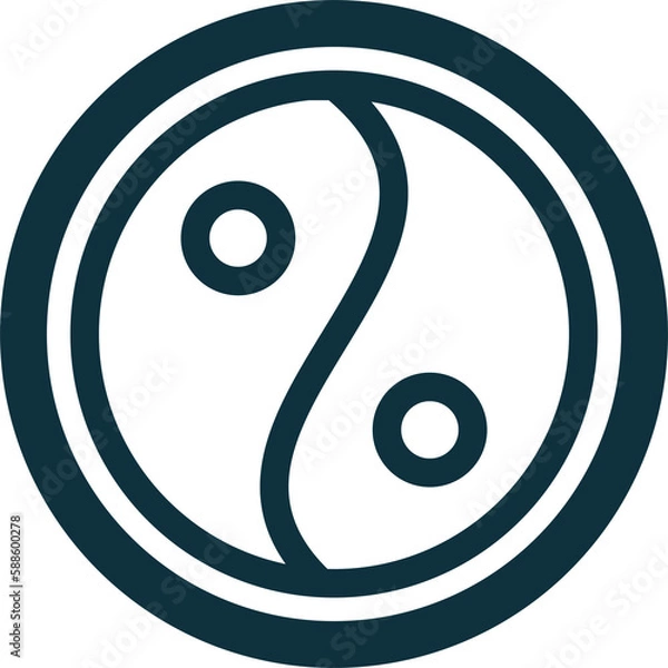 Fototapeta Vector image yin yang symbol