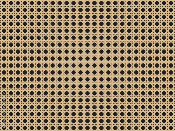 Fototapeta Rattan Cane Webbing Background  Vector