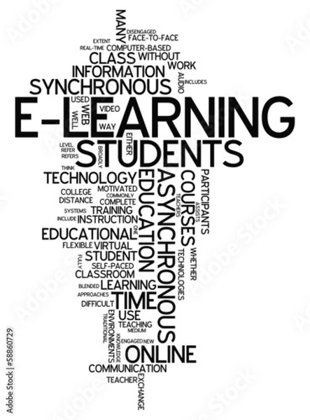 Fototapeta Word Cloud "E-Learning"