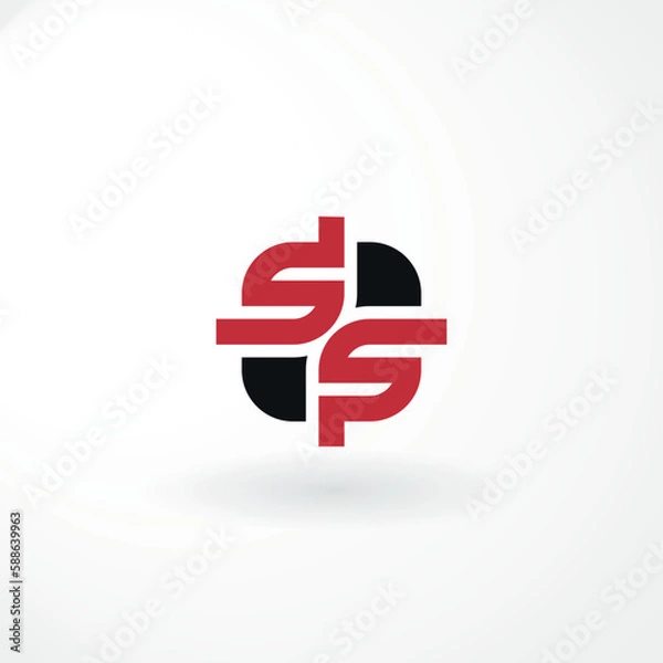 Obraz Vector Logo - Lettermark Letter S and S - Abstract Style Logo