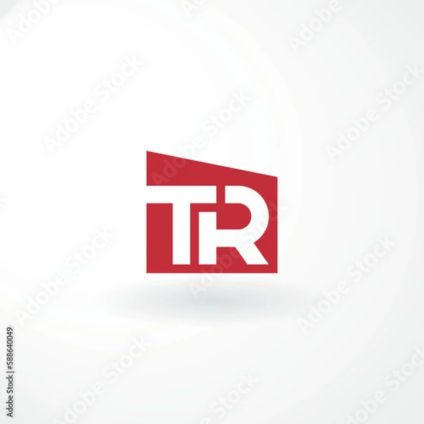 Fototapeta Vector Logo - Lettermark Letter T and R - Abstract Style Logo