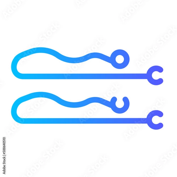 Fototapeta hair pin gradient icon