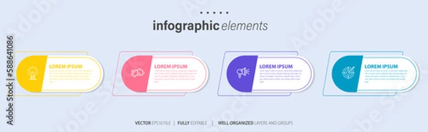 Fototapeta Vector infographic template
