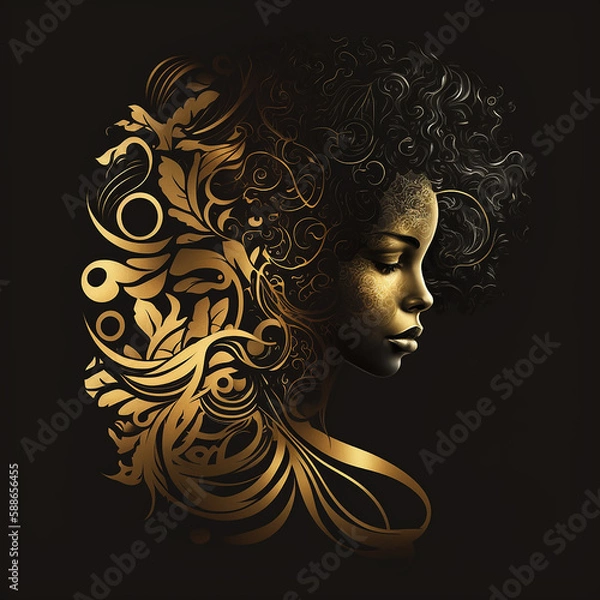 Fototapeta woman with golden hair
