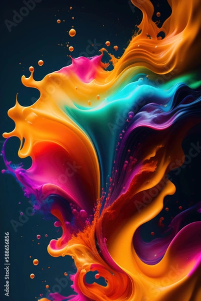 Fototapeta Expression in action. Abstract shape