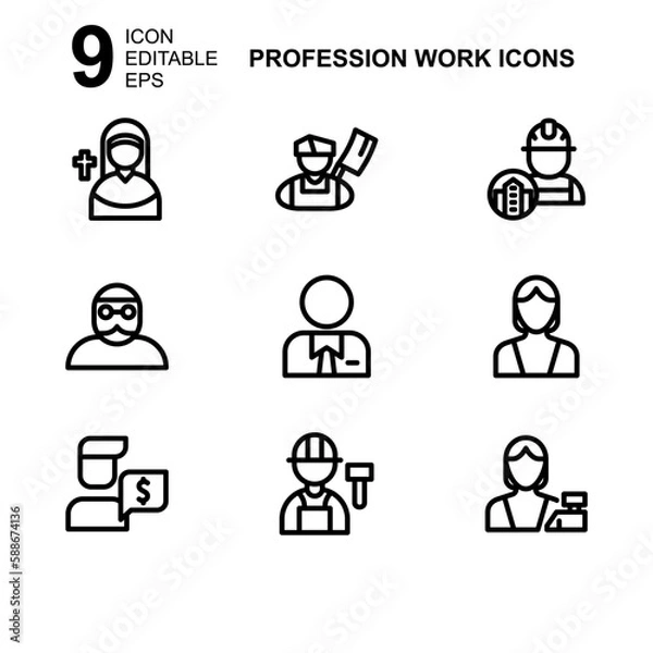 Fototapeta work profession icon or logo isolated sign symbol vector illustration - Collection of high quality black style vector icons 
