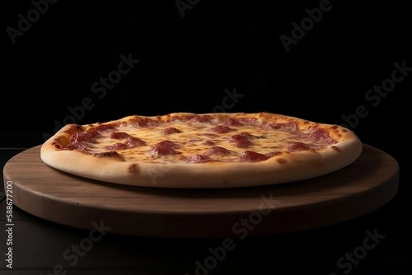 Obraz crusty pizza, Generative AI
