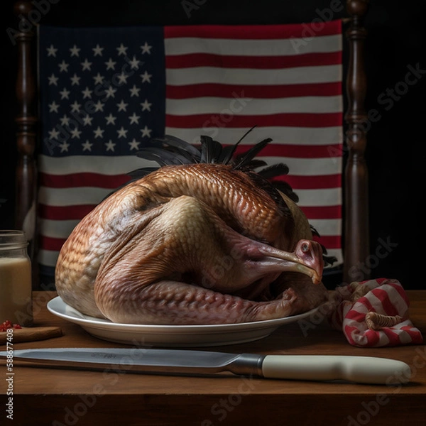 Obraz grilled turkey for thanksgiving