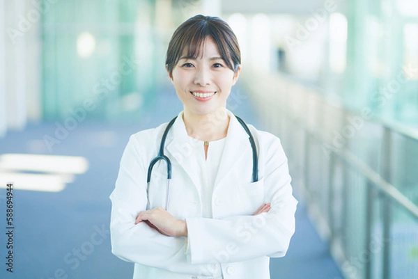 Fototapeta 病院　医者　日本人女性　ポートレート