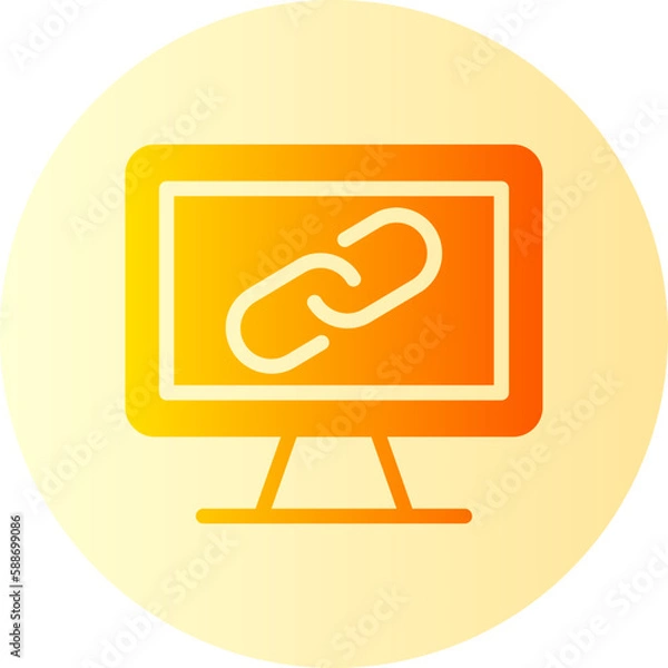 Obraz link gradient icon