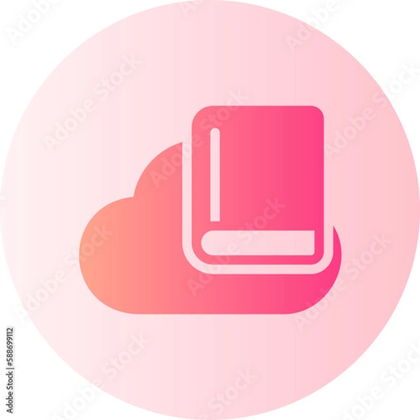 Obraz cloud library gradient icon