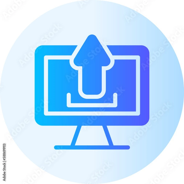 Obraz upload gradient icon