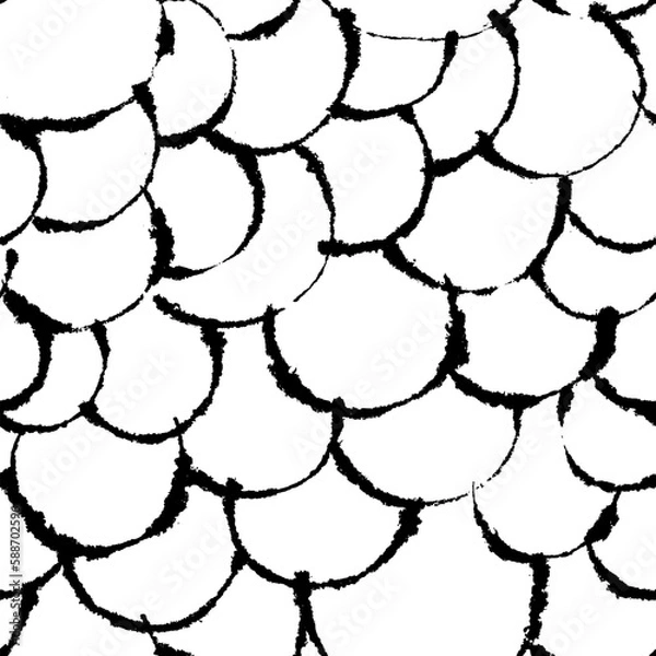 Obraz Light Fishscale Inky Pattern on Blotting Paper